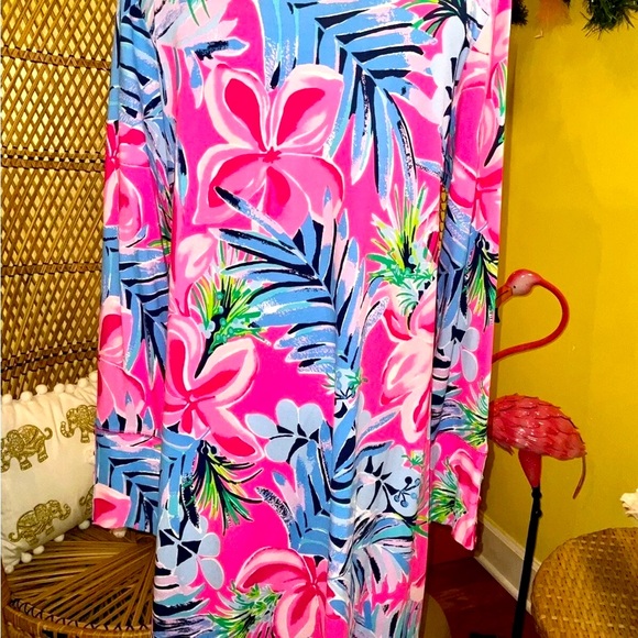 Lilly Pulitzer NWT Kaisley Dual Neck Dress Pretty In Pink Size L,XL,XXL - Picture 6 of 13